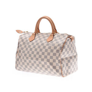 Louis Vuitton handbag Speedy leather White Azur